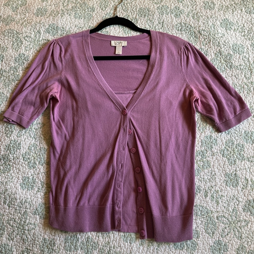 LOFT Lavender Knit Top